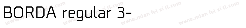 BORDA regular 3字体转换
